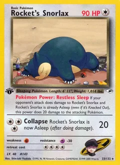 Rocket's Snorlax (1st Edition)