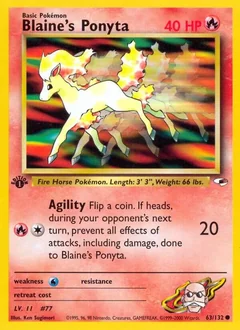 Blaine's Ponyta (1st Edition)