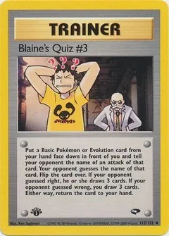 Blaine's Quiz #3 (1st Edition)