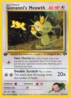 Giovanni's Meowth (1st Edition)