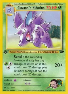 Giovanni's Nidorino (1st Edition)