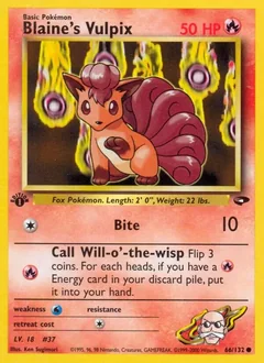 Blaine's Vulpix (1st Edition)