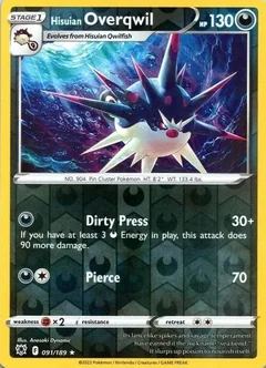 Hisuian Overqwil Reverse Holo 91