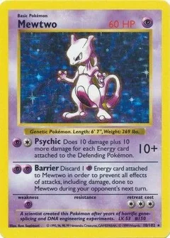 Mewtwo Shadowless 10