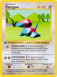 Porygon 1St Edition 39