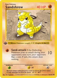 Sandshrew 1St Edition 62