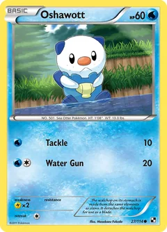 Oshawott Crosshatch Holo League 27
