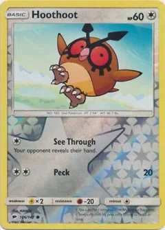 Hoothoot Reverse Holo 106