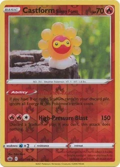 Castform Sunny Form Reverse Holo 22