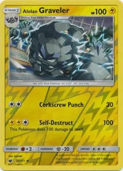 Alolan Graveler Reverse Holo 33