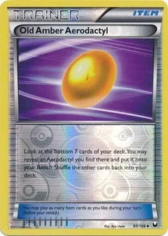 Old Amber Aerodactyl Reverse Holo 97