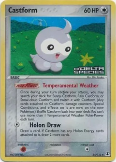 Castform Reverse Holo 34