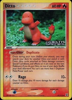 Ditto Charmander Reverse Holo 37