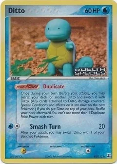 Ditto Squirtle Reverse Holo 40