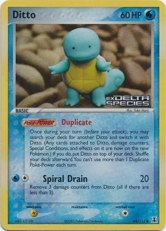 Ditto Squirtle Reverse Holo 64