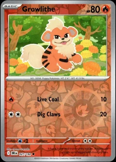 Growlithe Reverse Holo 27