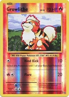 Growlithe Reverse Holo 17