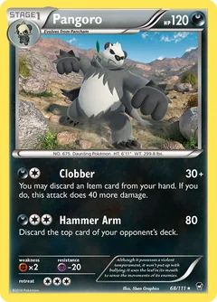 Pangoro Cracked Ice Holo 68