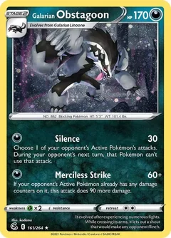 Galarian Obstagoon Cosmos Holo 161