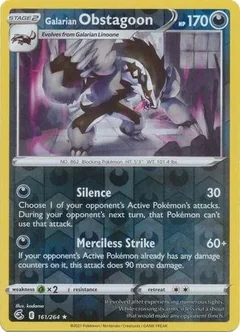 Galarian Obstagoon Reverse Holo 161