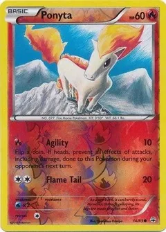 Ponyta Reverse Holo 14