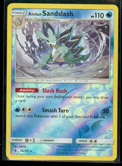 Alolan Sandslash Reverse Holo 20