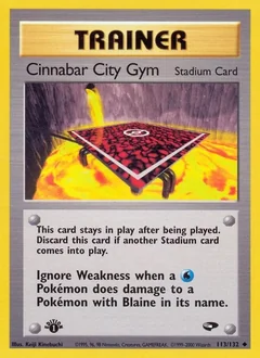 Cinnabar City Gym 1St Edition 113