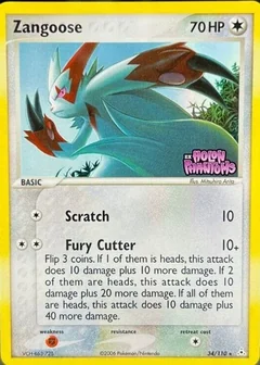 Zangoose Reverse Holo 34
