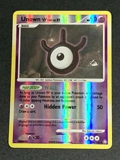 Unown W Reverse Holo 80