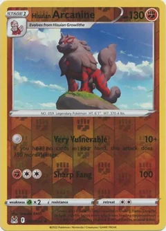 Hisuian Arcanine Reverse Holo 84