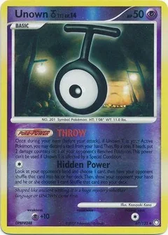 Unown T Reverse Holo 67