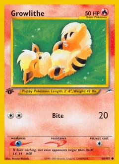 Growlithe 1St Edition 68