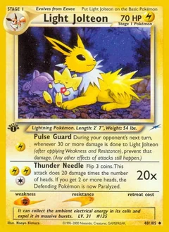 Light Jolteon 1St Edition 48