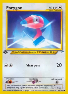 Porygon 1St Edition 78