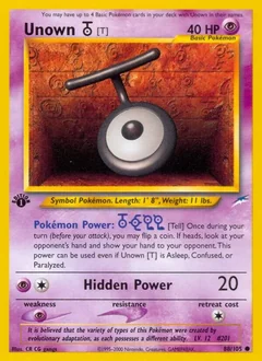 Unown T 1St Edition 88