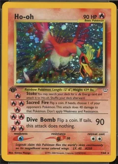 Ho Oh 1St Edition Double Holo Error 7