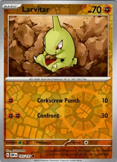 Larvitar Reverse Holo 105