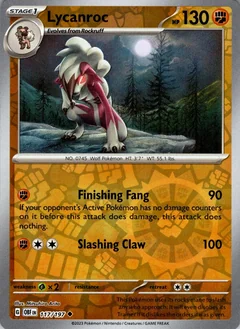 Lycanroc Reverse Holo 117