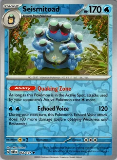 Seismitoad Reverse Holo 52