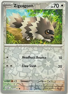 Zigzagoon Reverse Holo 167