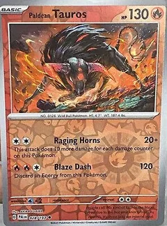 Paldean Tauros Reverse Holo 28