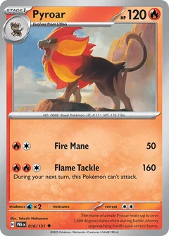 Pyroar Reverse 16