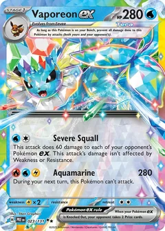 Vaporeon Ex Prize Pack 23