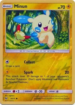 Minun Reverse Holo 34