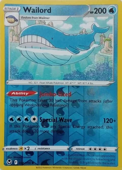 Wailord Reverse Holo 38