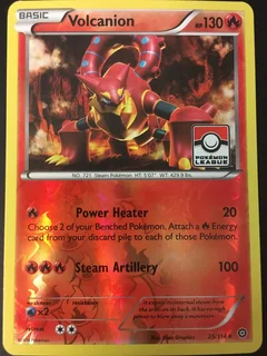 Volcanion Reverse Holo Pokemon League 25
