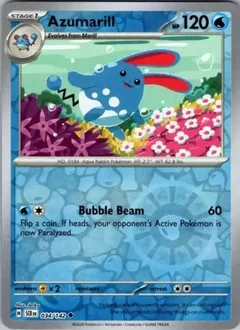 Azumarill Reverse Holo 34