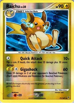 Raichu Reverse Holo 77