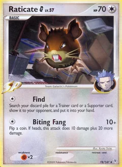 Raticate G Reverse Holo 78