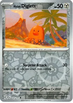 Alolan Diglett Reverse Holo 122